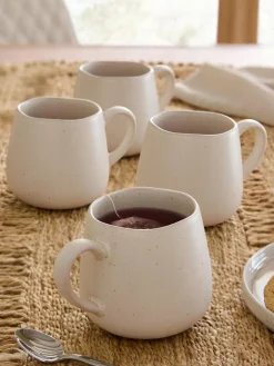 Next Set of 4 Natural Lana Mugs^ Mugs & Cups