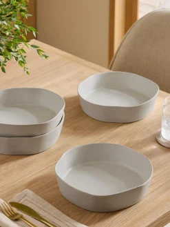 Clearance Next Set of 4 Natural Lana Set of 4 Pasta Bowls