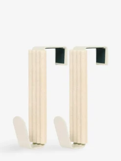 Next Set of 2 Natural Rib Over Door Hooks^ Storage & Organisation|Bathroom Accessories