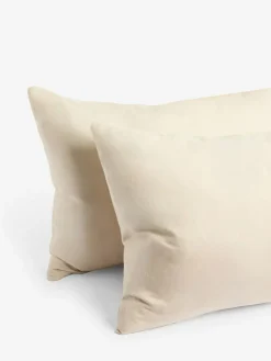 Outlet Next Set of 2 Supersoft 100% Brushed Cotton Pillowcases Natural