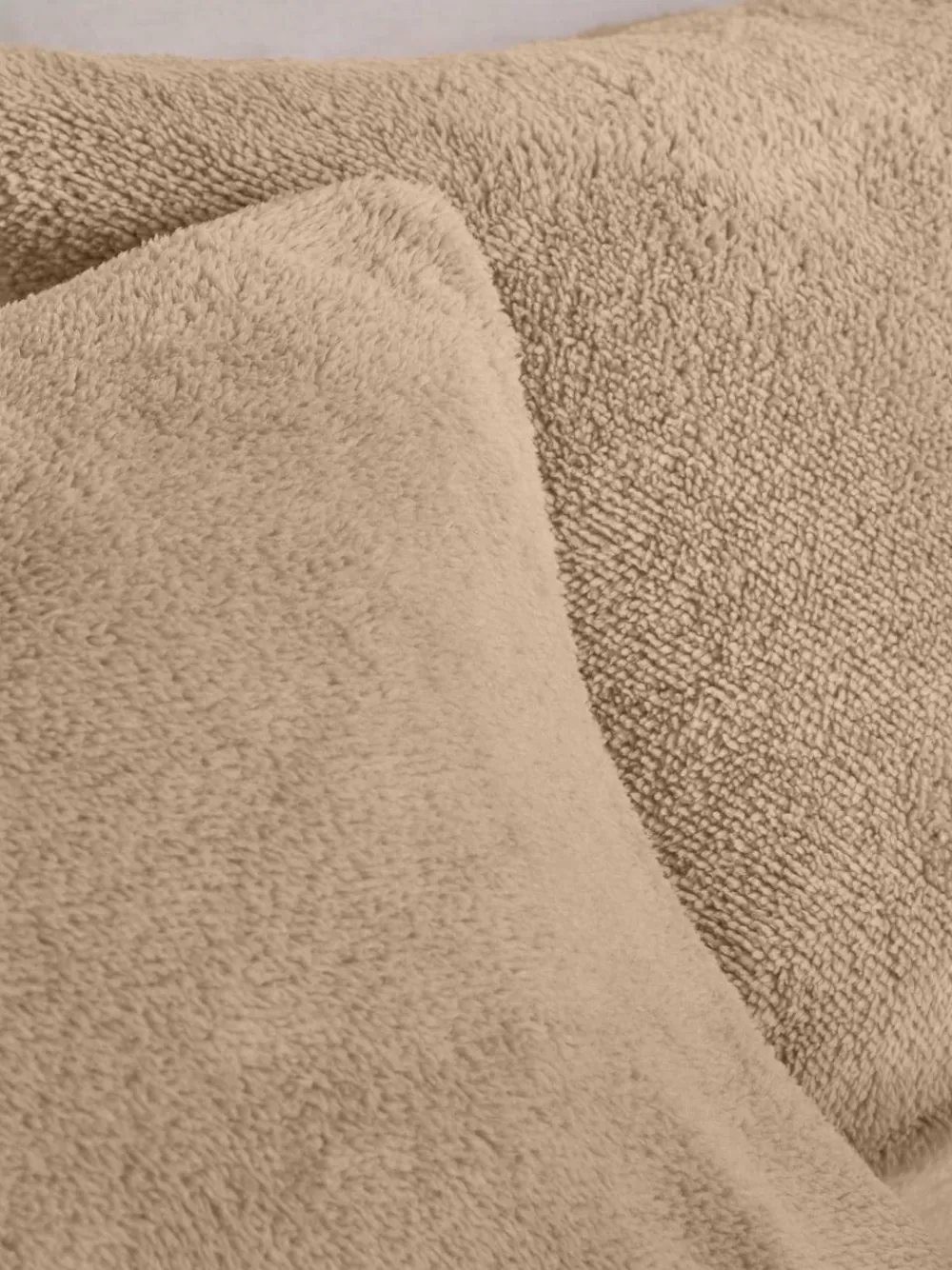 Next Set of 2 Natural Teddy Fleece Pillowcases^ Bedsheets & Pillow Cases