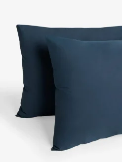 Online Next Set of 2 Navy Blue Cotton Rich Pillowcases