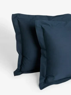 Online Next Set of 2 Navy Blue Cotton Rich Pillowcases