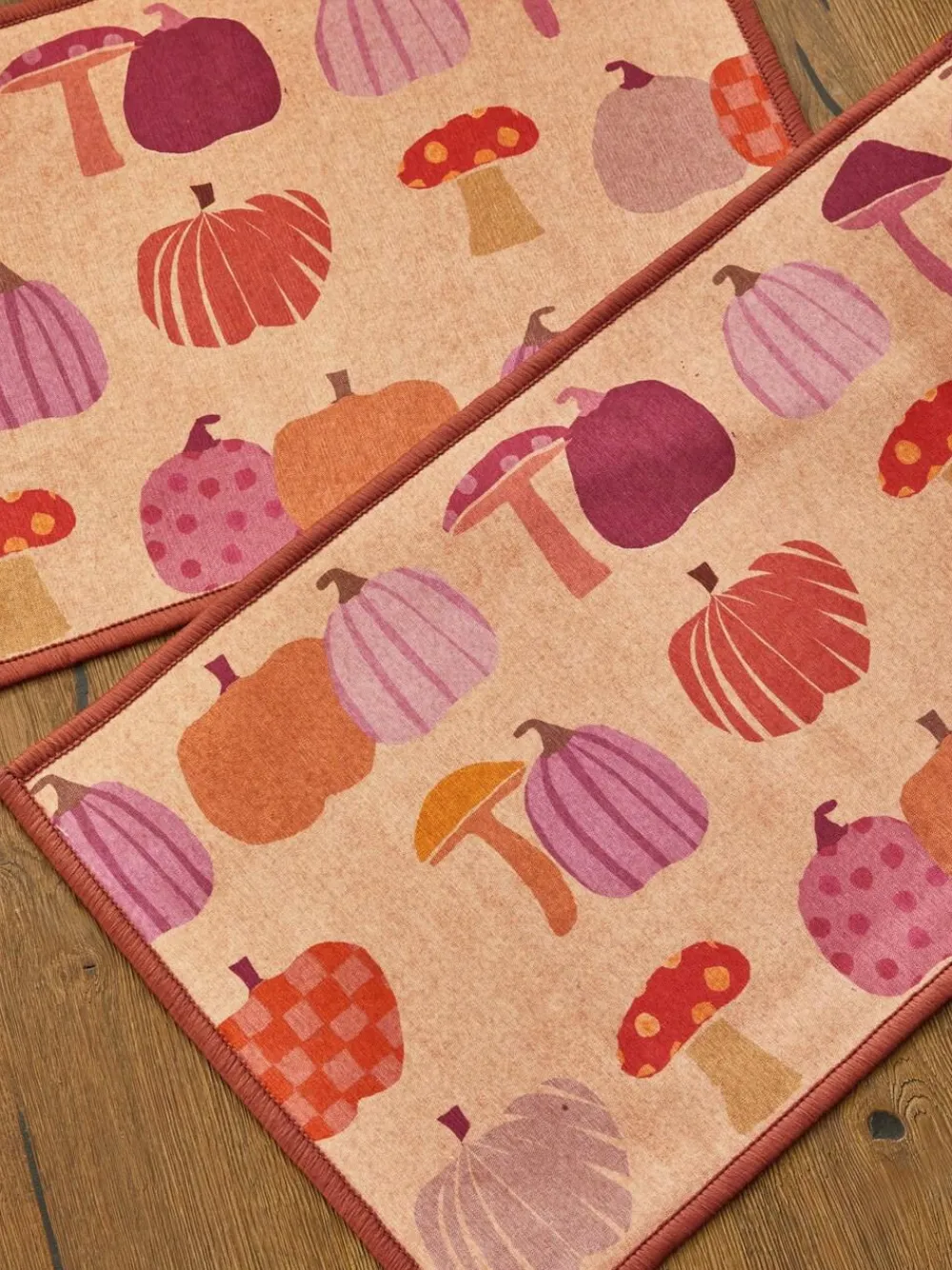 New Next Set of 2 Orange Washable Pumpkin Doormats