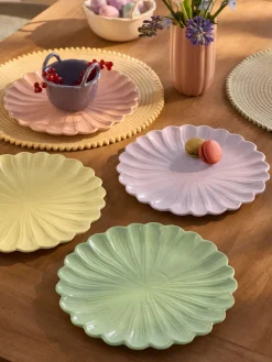 Next Set of 4 Pastel Flower Dinner Plates^ Dinner Sets & Pasta Bowls