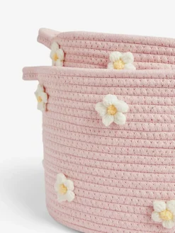 Next Set of 2 Pink Daisy Storage Baskets^ Storage & Organisation