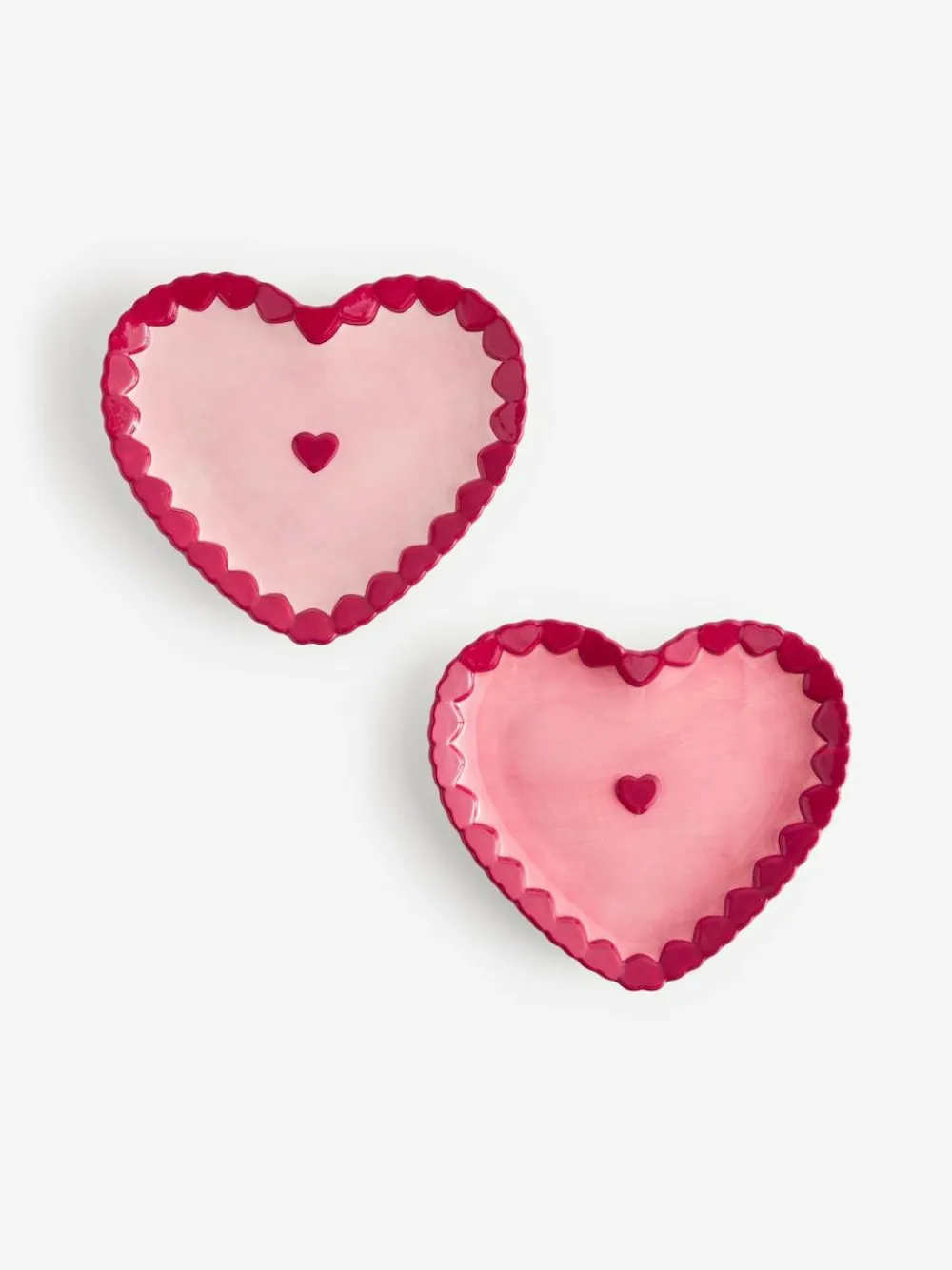 Sale Next Set of 2 Pink Heart Side Plates