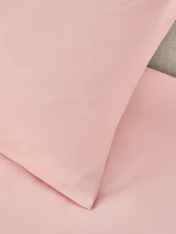 Next Set of 2 Pink Non Iron Simply Soft Housewife Pillowcases^ Bedsheets & Pillow Cases