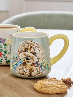 Next Set of 2 Sage Green Charlie Cockapoo Mugs^ Mugs & Cups