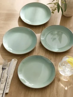 Hot Next Set of 4 Sage Green Hampton Side Plates