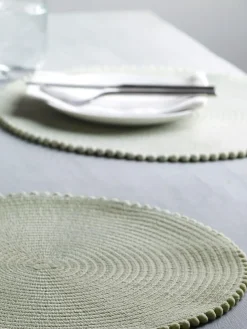 Next Set of 4 Pom Pom Placemats^ Table Linen, Placemats & Coasters
