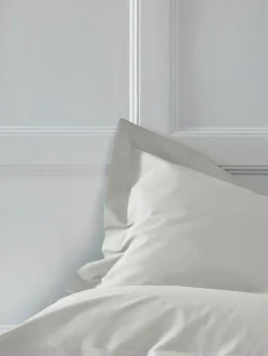 Next Set of 2 Silver Grey Cotton Rich Pillowcases^ Bedsheets & Pillow Cases