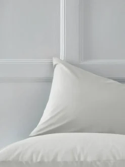 Next Set of 2 Silver Grey Cotton Rich Pillowcases^ Bedsheets & Pillow Cases