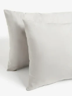 Next Set of 2 Silver Grey Cotton Rich Pillowcases^ Bedsheets & Pillow Cases