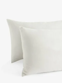 Discount Next Set of 2 Supersoft 100% Brushed Cotton Pillowcases Silver Grey