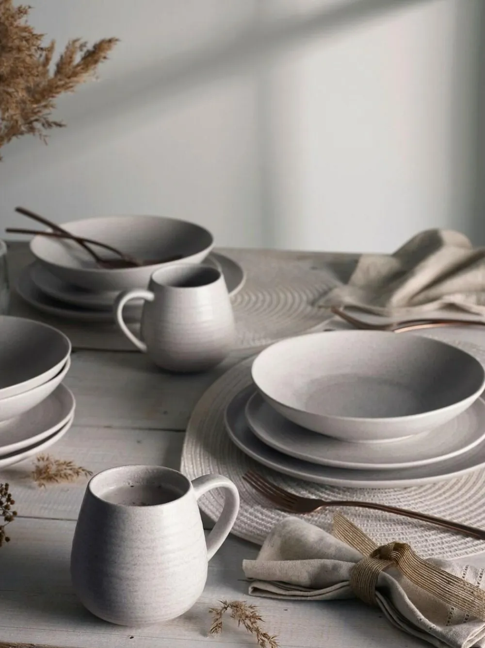 Clearance Next Set of 4 Kya Mugs Stone