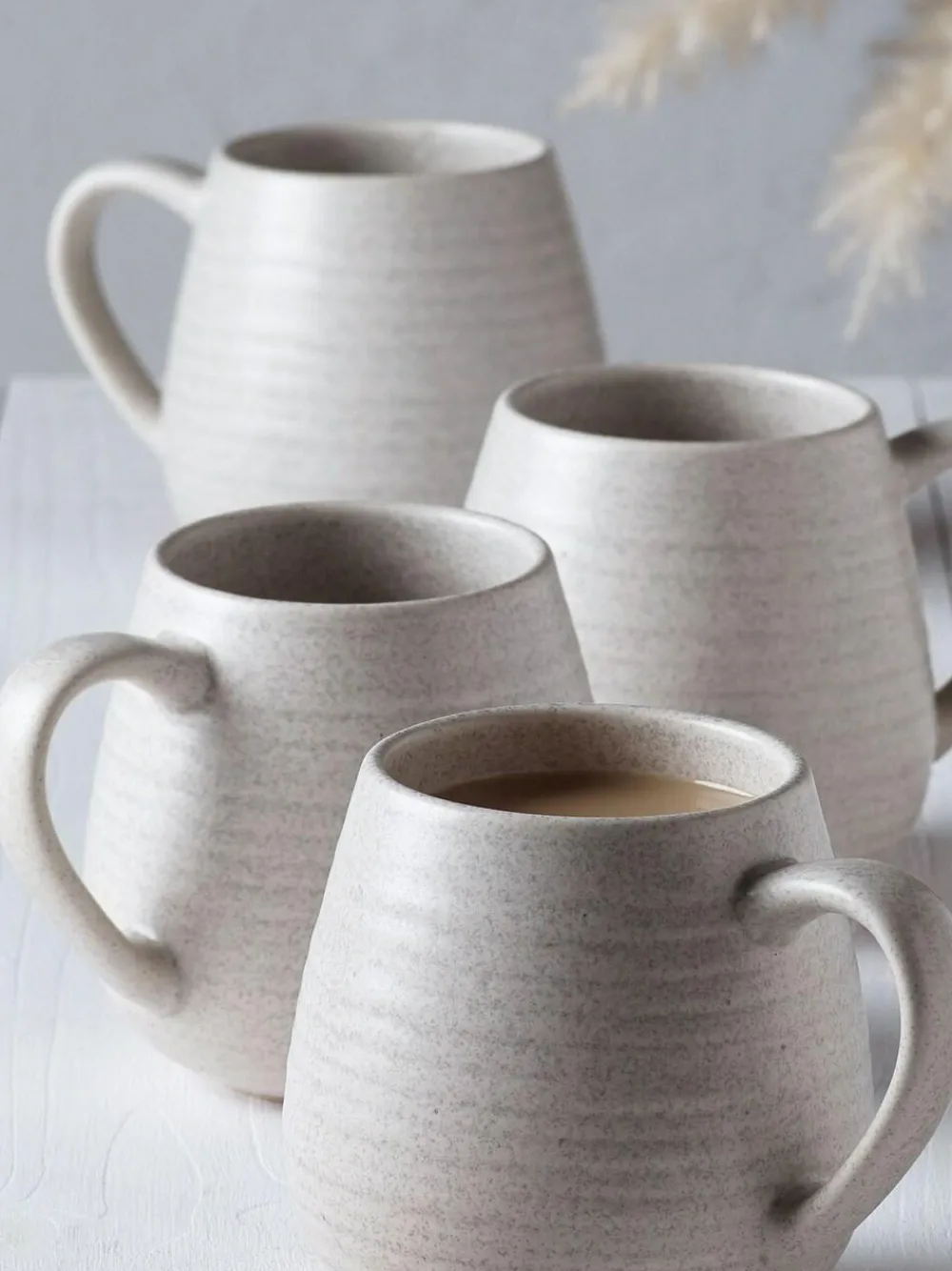 Clearance Next Set of 4 Kya Mugs Stone