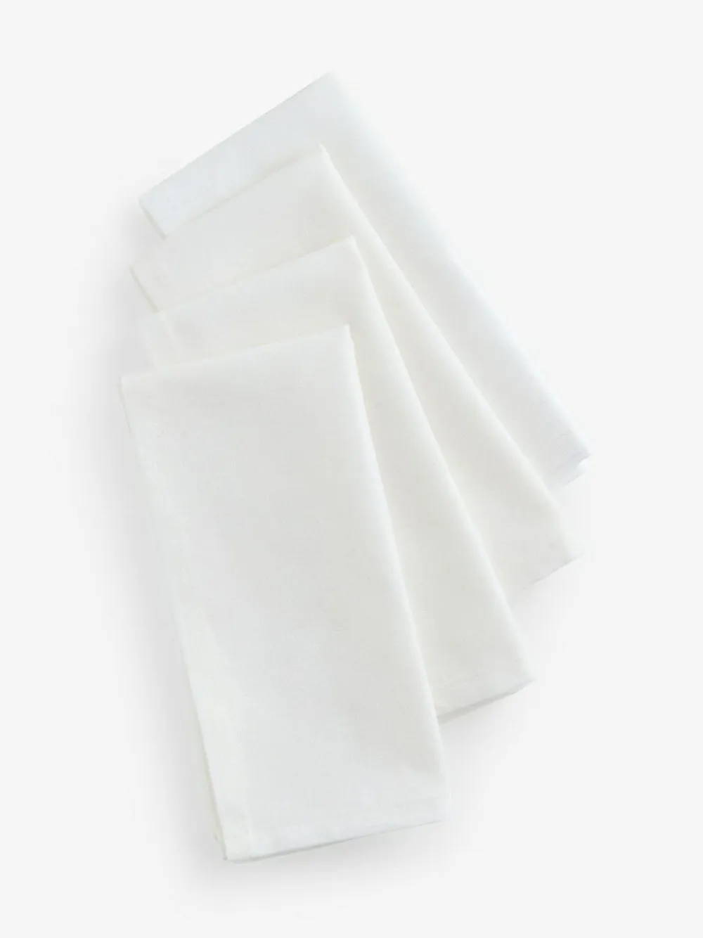 Next Set of 4 White Cotton Napkins