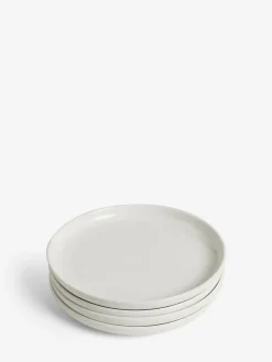Next Set of 4 White Moderna Side Plates^ Dinner Sets & Pasta Bowls