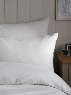 Online Next Set of 2 Supersoft 100% Brushed Cotton Pillowcases White