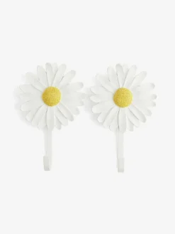 Online Next Set of 2 White Yellow Daisy Flower Hooks