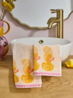 Outlet Next Set of 2 Yellow Duck Spa Face Cloths