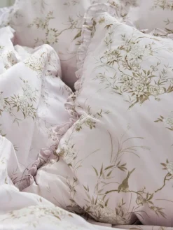 Shabby Chic by Rachel Ashwell® Bird Chinoiserie Floral Petite Ruffle Duvet Cover and Pillowcase Set^ Childrens Bedding|Branded Bedlinen