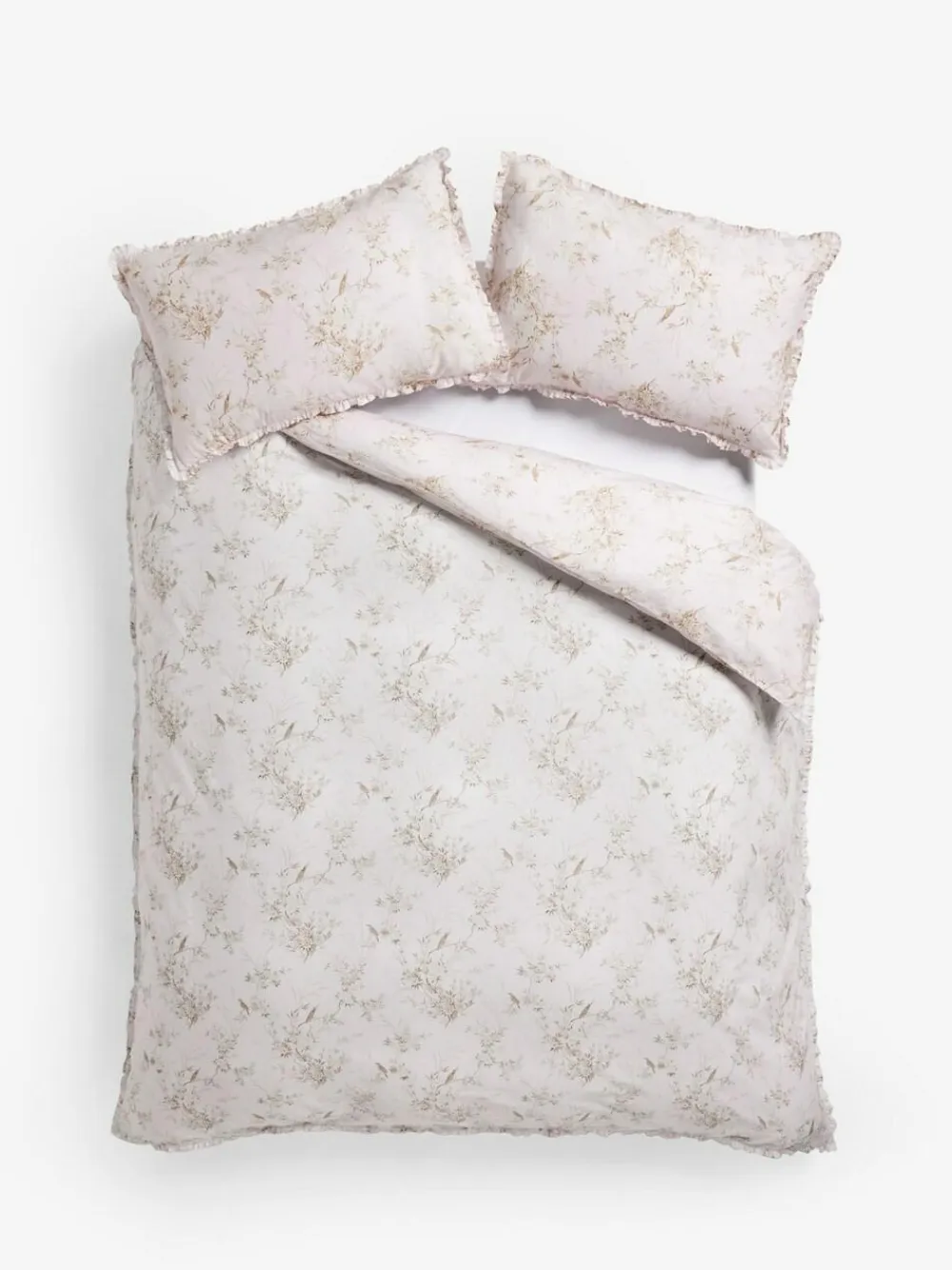 Shabby Chic by Rachel Ashwell® Bird Chinoiserie Floral Petite Ruffle Duvet Cover and Pillowcase Set^ Childrens Bedding|Branded Bedlinen