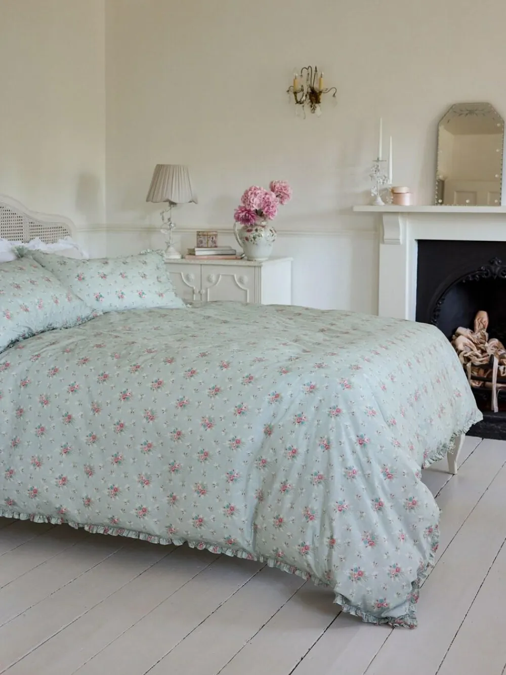 Shabby Chic by Rachel Ashwell® Anastasia Ditsy Floral Petite Ruffle Duvet Cover and Pillowcase Set^ Bedsets & Duvet Covers|Childrens Bedding