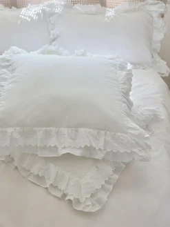 Clearance Shabby Chic by Rachel Ashwell® Set of 2 Broderie Anglaise Ruffle Count Pillowcases White