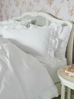 Shabby Chic by Rachel Ashwell® Broderie Anglaise Ruffle Duvet Cover and Pillowcase Set^ Childrens Bedding|Branded Bedlinen