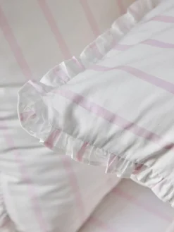 Sale Shabby Chic by Rachel Ashwell® Set of 2 Pink Cabana Stripe Petite Ruffle 180 Thread Count Pillowcases