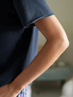 Online Shabby Chic by Rachel Ashwell® Navy Short Sleeve Jersey Pyjamas