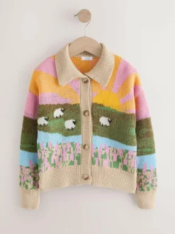 Next Sheep Farm Scene Cardigan (3-16yrs)
