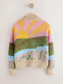 Next Sheep Farm Scene Cardigan (3-16yrs)