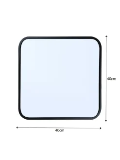 Showerdrape Black Shoreditch Square Metal Framed Bathroom Mirror^ Mirrors