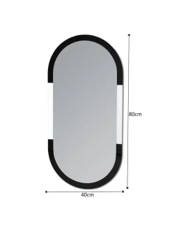 Outlet Showerdrape Silver Putney Oval Wall Mirror 80 X 40Cm