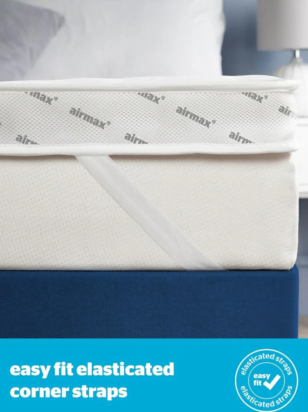 Silentnight White Airmax 800 8cm Mattress Topper^ Duvets & Pillows