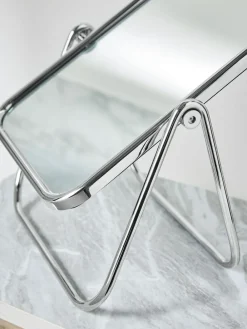 New Next Rectangular Dressing Table Vanity Mirror Silver Chrome