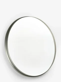 New Next Round Wall Mirror Silver Chrome
