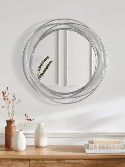 Sale Next Contemporary Wire 60cm Wall Mirror Silver