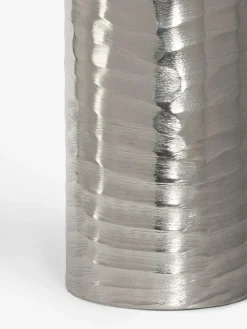 Next Silver Extra Large Metal Textured Vase^ Vases