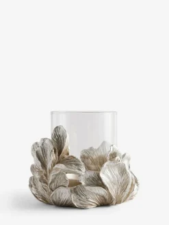 Next Silver Floral Tea Light Hurricane Candle Holder^ Candle Holders & Lanterns