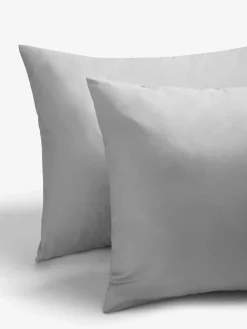 Next Silver Grey 400 Thread Count Egyptian Cotton Sateen Luxury Duvet Cover and Pillowcase Set^ Bedsets & Duvet Covers