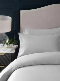 New Next Silver Grey Collection Luxe 300 Thread Count 100% Cotton Sateen Satin Stitch Luxury Duvet Cover And Pillowcase Set