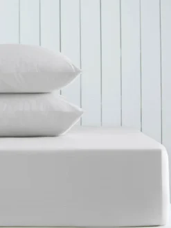 Next Silver Grey Cotton Rich Deep Fitted Bed Sheet^ Bedsheets & Pillow Cases