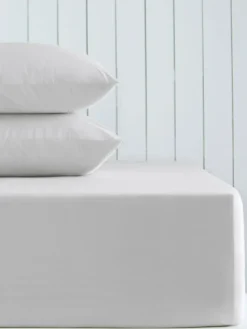 Next Silver Grey Cotton Rich Extra Deep Fitted Bed Sheet^ Bedsheets & Pillow Cases