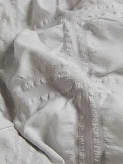 Best Next Seersucker Supersoft Textured Duvet Cover and Pillowcase Set Silver Grey