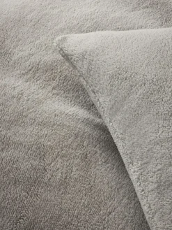 Sale Next Silver Grey Teddy Fleece Duvet Cover and Pillowcase Set