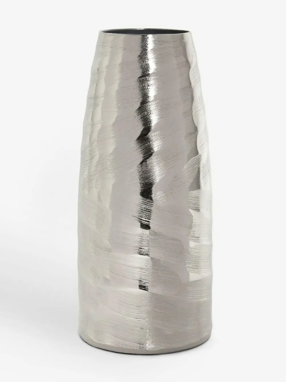 Outlet Next Silver Medium Metal Textured Vase